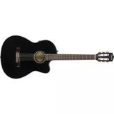 Fender Cn-140sce Nylon Thinline Black Elektro Klasik Gitar