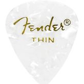 Fender Premium Celluloid Picks White Moto Thin Pick - 1 Adet Pena