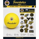 Fenerbahçe Futbol Topu ve 3D Sticker Seti No:5 Lisanslı Taraftar Seti Sarı Top