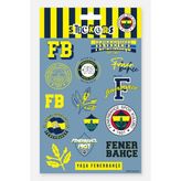 Fenerbahçe Sticker Seti Buz Mavi - Lisanslı Orijinal - Buz Mavisi