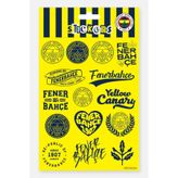 Fenerbahçe Sticker Seti Sarı Lacivert - Lisanslı Orijinal