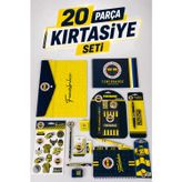 Fenerbahçe x Dekomus Lisanslı Fenerbahçe 20 Parça Kırtasiye Seti Sticker,Bloknot