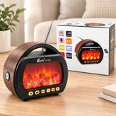 Fenerli Şömineli Bluetooth Radyo Hoparlör (Am/fm/sw, Usb/type-C, Tf)