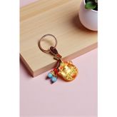 Feng Shui Şans ve Bereket Kedisi Metal Anahtarlık – Maneki Neko Gold Lucky Cat Anahtarlık
