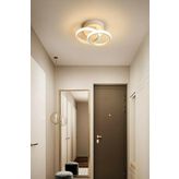 Fer Avize Lily Modern Tasarım Beyaz Renk Salon Mutfak Hol Beyaz Led 2 Li Avize