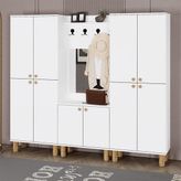 Ferda-1-3-3 Bohem Ayaklı Aynalı Ayakkabılık Portmanto Vestiyer Frd01
