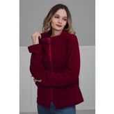 Fermuarlı Cepli Polar Sweatshirt,bordo,sw-4