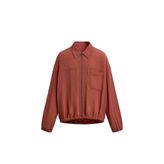 FERMUARLI RELAXED FIT İNCE CEKET