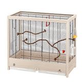 Ferplast Kuş kafesi, muhabbet kuşu kafesi, egzotik kafes, kuş oyuncağı, kuş yemi kabı, kuş oturma çubukları, FSC ahşap, 69 x 34,5 x Y 58 c.