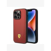 Ferrari iPhone 14 Pro Max Delikli Deri Kılıf