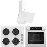 Ferre D087 - CS206 - XE62CB Beyaz 3'lü Ankastre Set