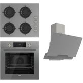 Ferre Flowart CS208 - QMS63CPR -D065 3'lü Gri Ankastre Set