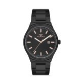 Ferro Quartz Çelik Siyah 43 Mm Erkek Kol Saati