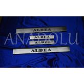 Fiat Albea Krom Kapı Eşiği 4 Parça Paslanmaz Çelik
