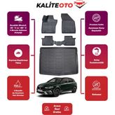 Fiat Egea Cross 2015 Model Ince Stepne Bagaj Havuzu+4d Araca Özel Havuzlu Paspas Takımıı Prqx - Siyah