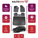 Fiat Egea Cross 2018 Model Tamir Kitli Bagaj Havuzu+4d Araca Özel Havuzlu Paspas Takımıı Prqx - Siyah