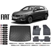 Fiat Egea Hatchback 2022 Model Tamir Kitli Bagaj Havuzu Araca Özel Siyah Extra Havuzlu Paspas Takımı