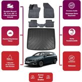 Fiat Egea Hatchback 2022 Model Tamir Kitli Bagaj Havuzu+4d Araca Özel Havuzlu Paspas Takımıı Maxii - Siyah