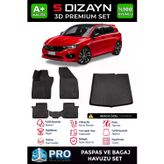 Fiat Egea Hb 3D Pro Havuzlu Paspas Ve Bagaj Havuzu Seti (2'Li Set) 2015 Üzeri A+ Kalite