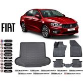 Fiat Egea Sedan 2015 Model Bagaj Havuzu Araca Özel Siyah Ekstra Havuzlu Paspas Takımı