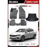 Fiat Egea Sedan 2017 Model 5d Havuzlu Paspas ve 3D Bagaj Havuzu Seti - Siyah