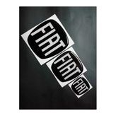 Fiat Linea Siyah Logo Set (3'Lü) Ön Arka Direksiyon