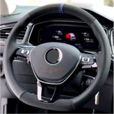 Fiat Linea Uyumlu Dikmeli Direksiyon Kilifi Nokta Desenli Alkantra Mavi Yuzuklu