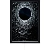 Fibrika Store Lunar Eclipse Modern Işıklı Duvar Tablosu - Mat Siyah Çerçeve