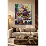 Fida Cam Vazoda Mor Leylaklar Canvas Tablo