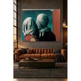 Fida Magritte Örtülü Yüzlü Âşıklar Canvas Tablo