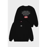 Fifty Pieces Kadın Siyah Oversize Sırt Baskılı Sweatshirt