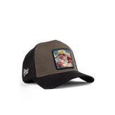 Fighter Logolu Siyah-Haki Trucker Şapka