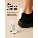 Filkorium3D Mini Pratik Ayakkabı Çekeceği – Taşınabilir Pratik Ayakkabı Giyme Aparatı Kerata - 1 Adet Plastik Kerata - Beyaz