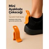 Filkorium3D Mini Pratik Ayakkabı Çekeceği – Taşınabilir Pratik Ayakkabı Giyme Aparatı Kerata - 1 Adet Plastik Kerata - Turuncu