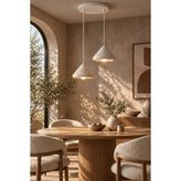 Findify Store Tavra 2'li Modern Sarkıt Avize 3D Pla E27 Ampul Dahil - Beyaz