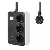 FinDit 3 USB’li 3’lü 1.8 m Akım Korumalı Priz