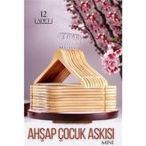 Findit Mini Ahşap Çocuk Elbise Askısı 12 Adet