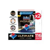 Finish Ultimate 58 X 2 (116) Kapsül Bulaşık Deterjanı Tableti