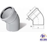 Fırat Asy Yapı Fıratboru Atıksu Pvc 70'lik Açık Dirsek - 1 ADET - Beyaz