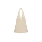 FIRFIRLI KONTRAST KISA HALTER ELBİSE
