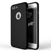 Fitcase iPhone 7-8 Plus Carbon Desen Siyah Arka Kapak