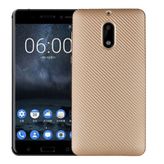 FitCase Nokia 6 Carbon Desen Gold Arka Kapak