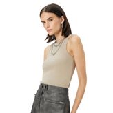 Fitilli Atlet Halter Yaka Slim Fit Pamuklu