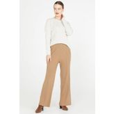 Fitilli Triko Pantolon - Kamel