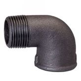 Fitings Siyah 3/4" Kuyruklu Dirsek