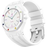 Five-E Ap-Swatch Royal Pop 3 Uyumlu Silikon Kordon - Beyaz