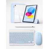 Five-E Apple iPad A16 11 Inc (2025) Foldex Yatay ve Dikey Standlı Türkçe Klavye Mouse Kalem ve Kılıf Seti A3354 A3355 - A16 11 Inc 2025 - Açık Mavi
