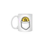 Fizello Bitcoin Burst Beyaz Kupa, 330 ml, Seramik