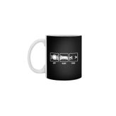 Fizello Eat Sleep Code Beyaz Kupa, 330 ml, Hediyelik