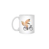 Fizello Fox With Bicycle Beyaz Kupa, 330 ml